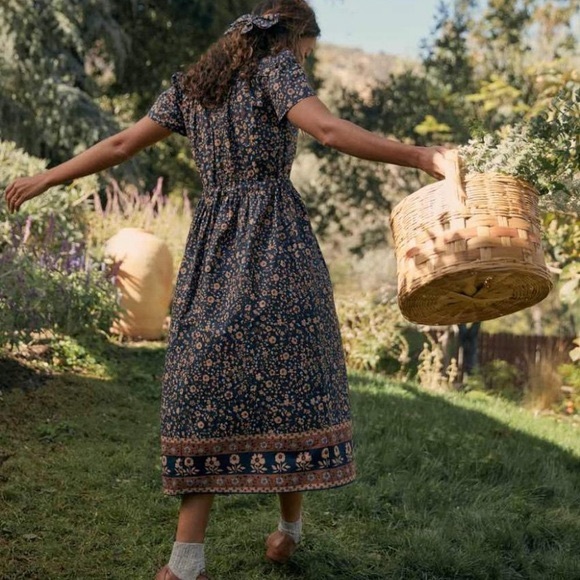 *Sold* Christy Dawn Dress in Navy Anemone - Picture 5 of 12